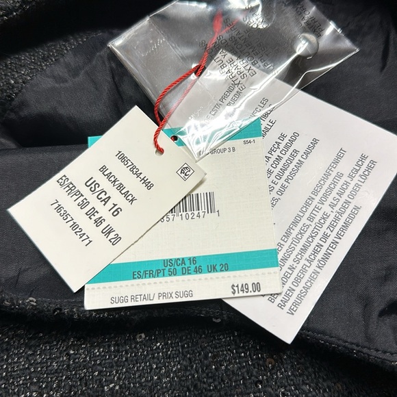 Anne Klein Women's Sequin Tweed Sheath. Sleeveless random sequins. NWT Sz16 - Picture 3 of 5